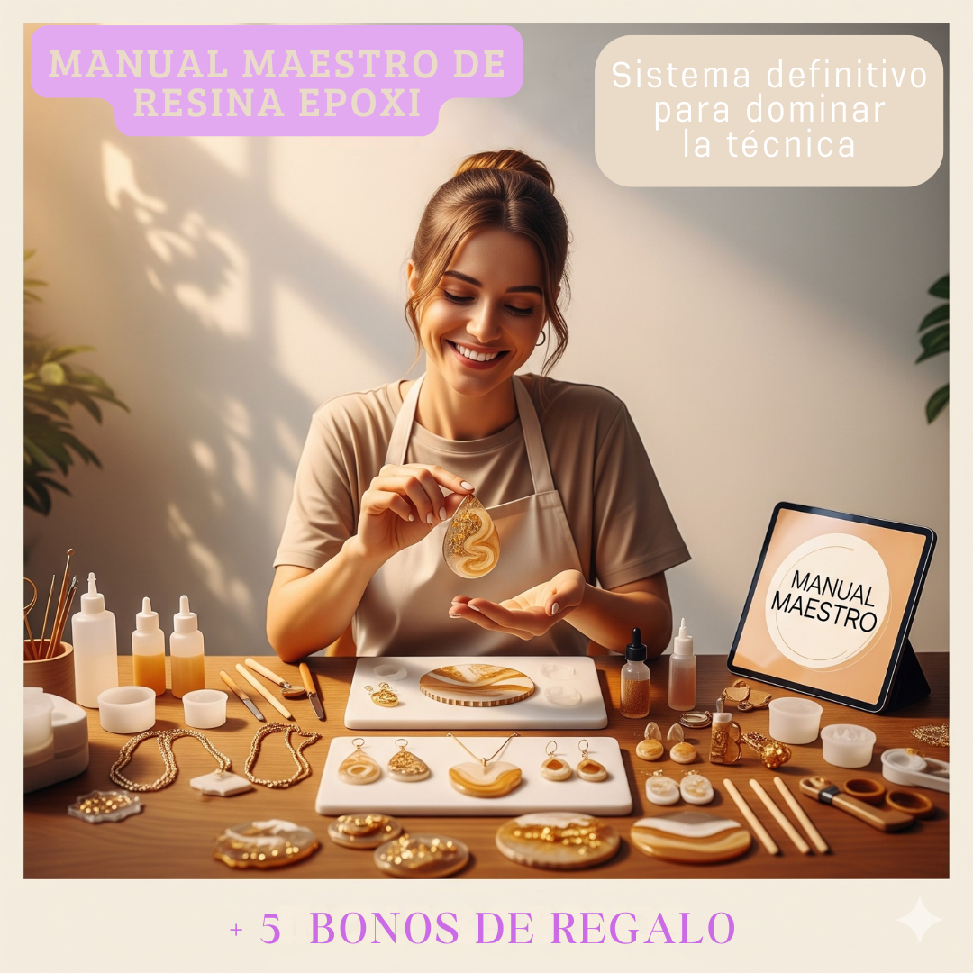 De principiante a Experto: Manual maestro de Resina Epoxic + 5 Bonus de Regalo